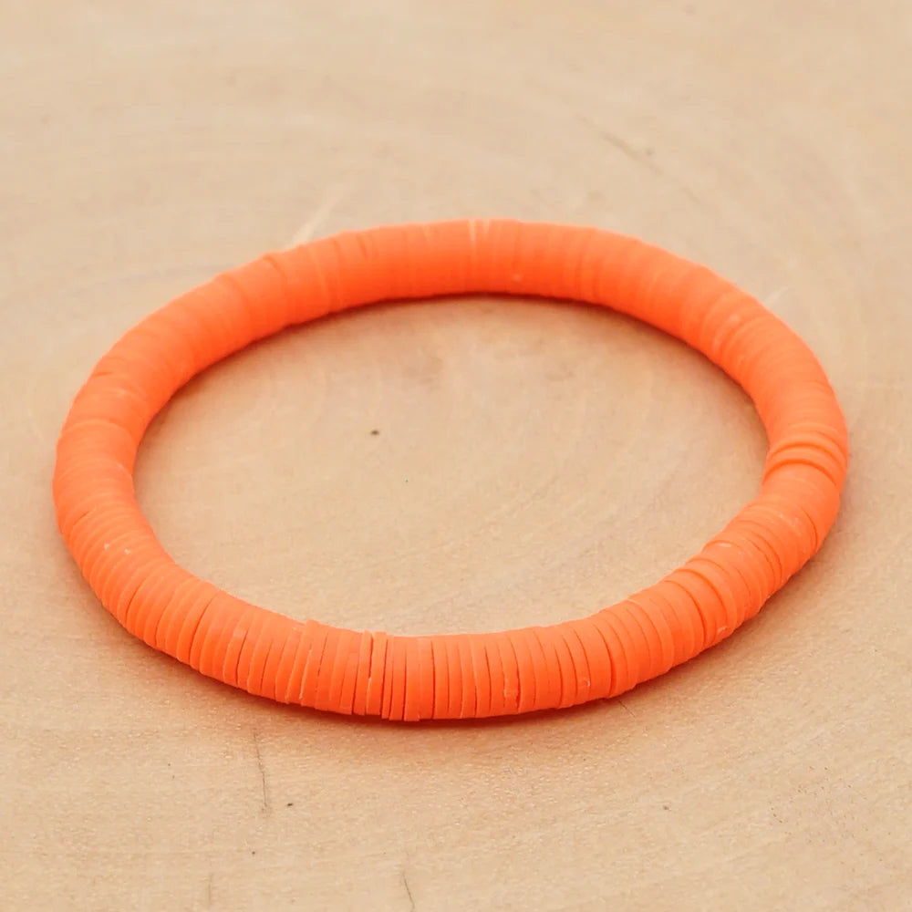 Handmade Colorful Polymer Clay Bracelets Pure Handmade Bead Boho Bracelet for Man and Woman Cheap Items and Free Shipping