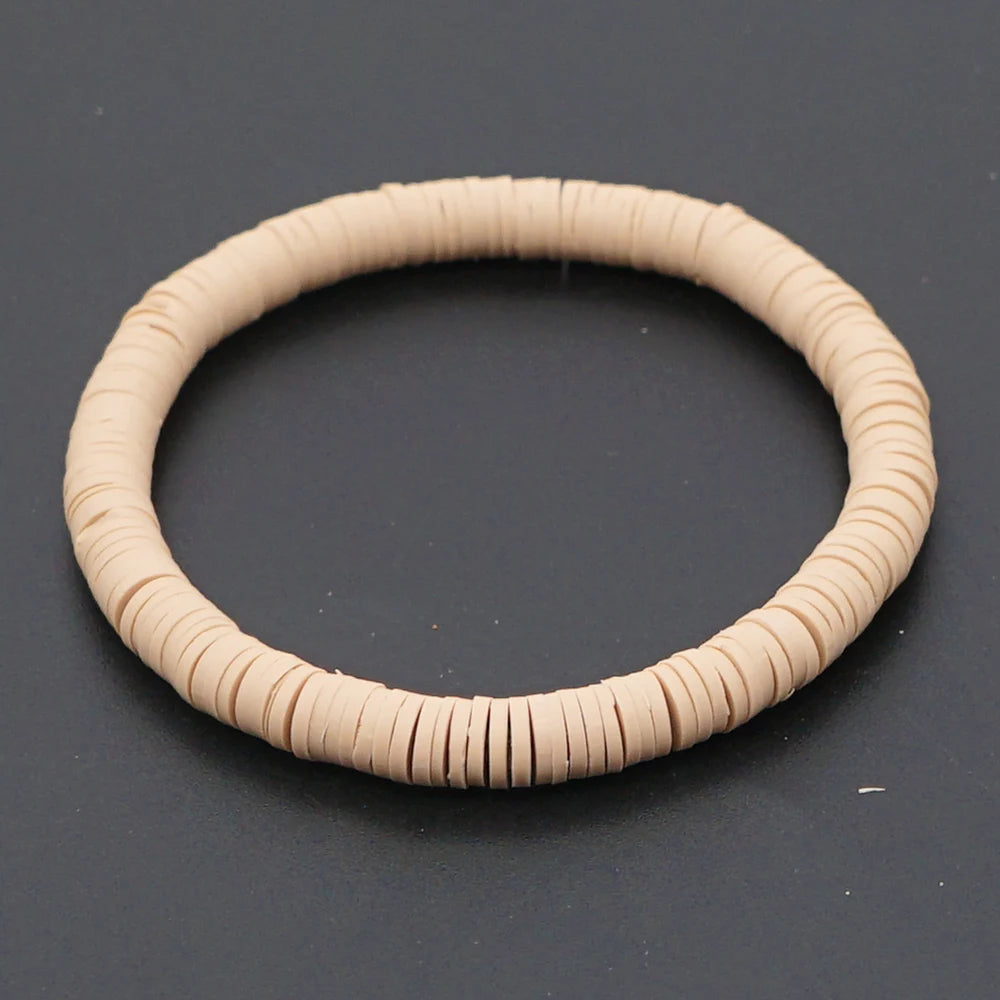 Handmade Colorful Polymer Clay Bracelets Pure Handmade Bead Boho Bracelet for Man and Woman Cheap Items and Free Shipping