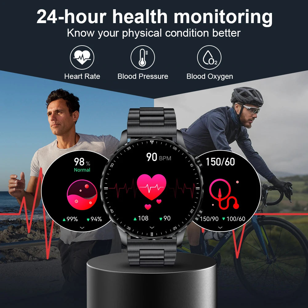 LIGE BW0664 Voice Assistant Smartwatch Answer Dial Call Fitness Tracker Multi Sports Monitor Blood Pressure SmartWatch for Men