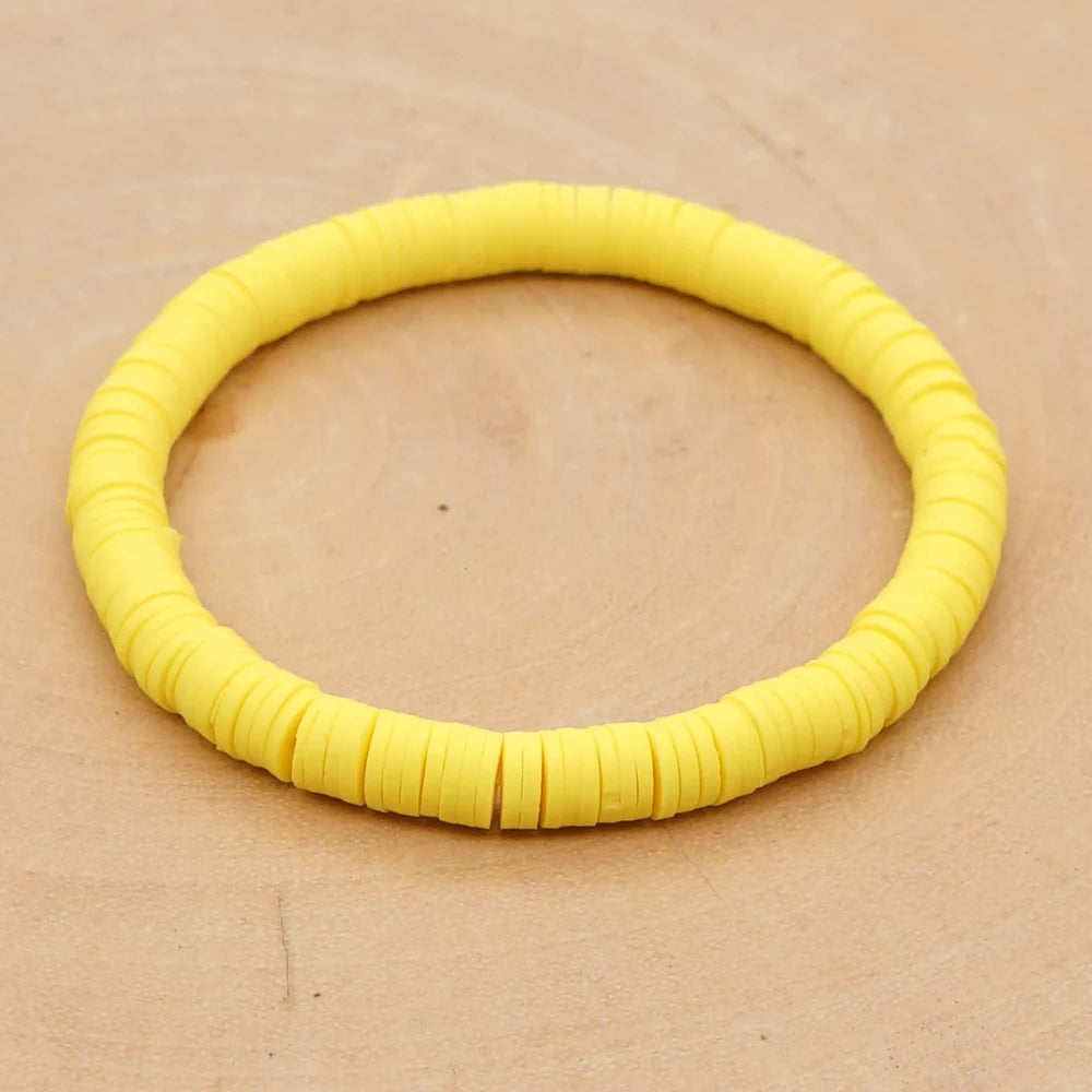 Handmade Colorful Polymer Clay Bracelets Pure Handmade Bead Boho Bracelet for Man and Woman Cheap Items and Free Shipping