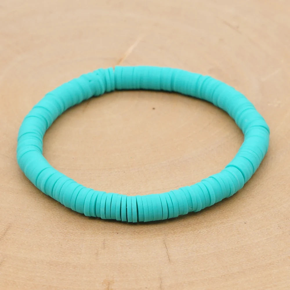 Handmade Colorful Polymer Clay Bracelets Pure Handmade Bead Boho Bracelet for Man and Woman Cheap Items and Free Shipping