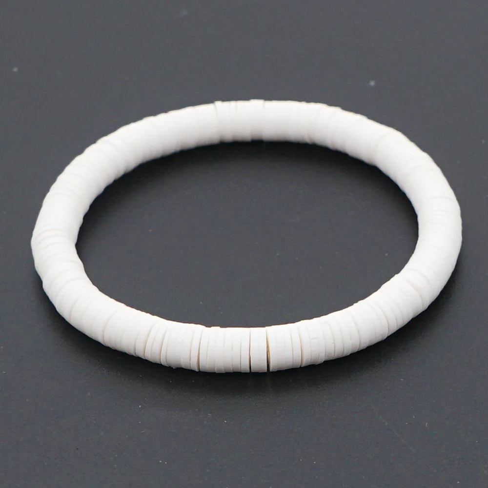 Handmade Colorful Polymer Clay Bracelets Pure Handmade Bead Boho Bracelet for Man and Woman Cheap Items and Free Shipping