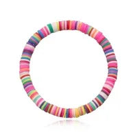 Handmade Colorful Polymer Clay Bracelets Pure Handmade Bead Boho Bracelet for Man and Woman Cheap Items and Free Shipping