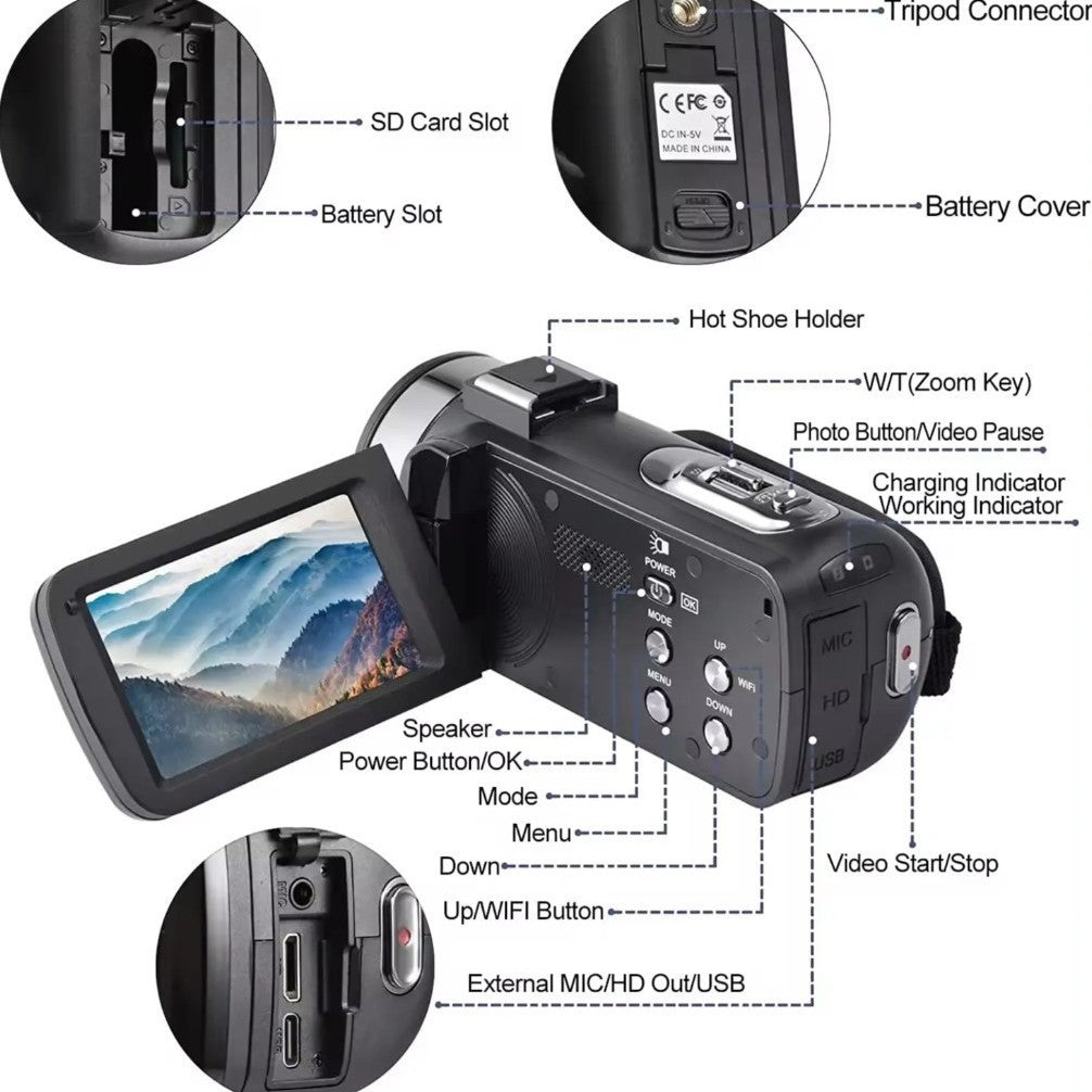 HD digital camera touch screen handheld