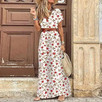 Boho Summer Long Dress for Women Elegant Evening 2023 Vestidos de Mujer Dresses Robe Femme Casual Maxi Short Sleeve Clothing