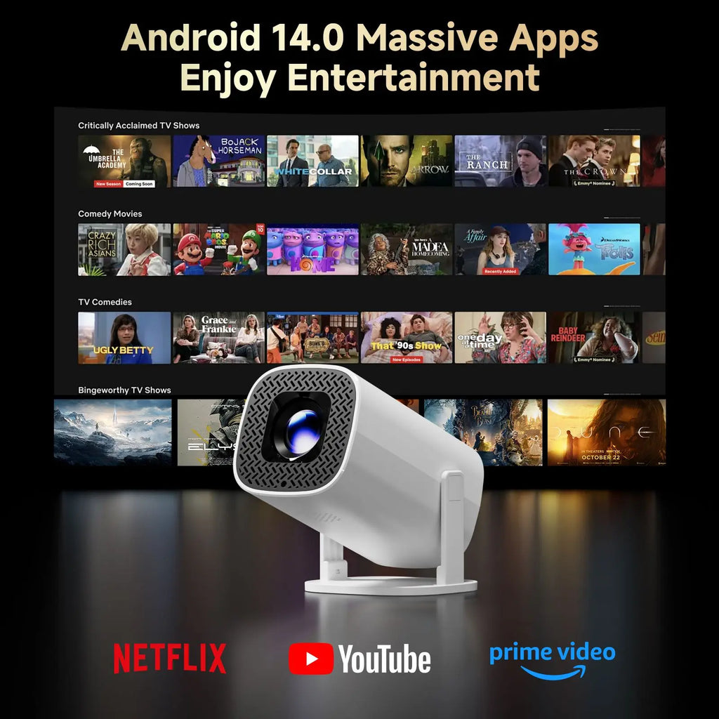 Mini Projector Supports 4K HD Portable