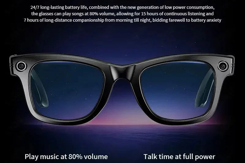 AI Smart Glasses Camera Video Recording Bluetooth Call Music Play