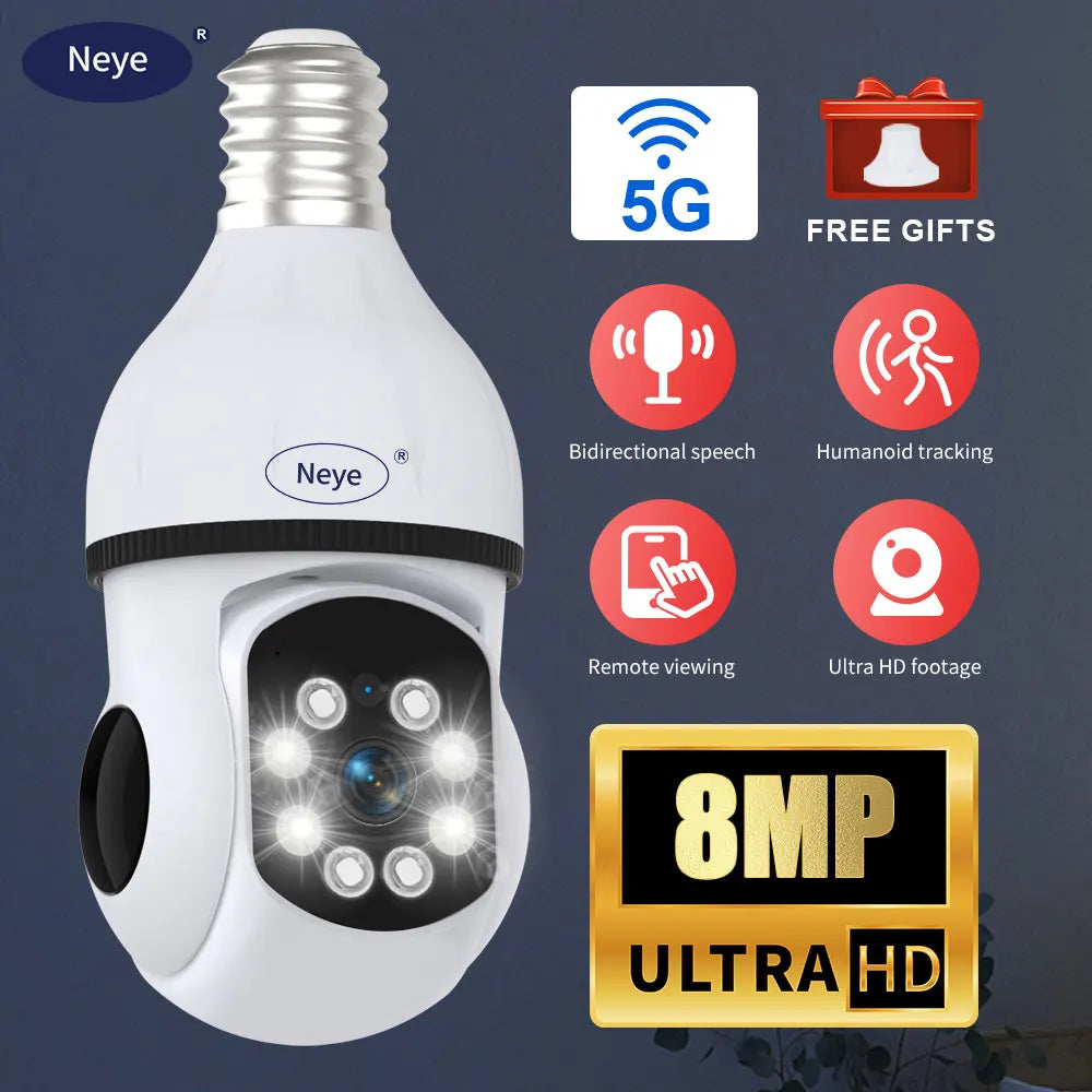 8MP 4K Lightbulb Surveillance Camera