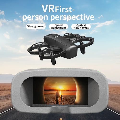 4K Dual Camera Drone with VR Headset Optical Flow Hover 360°