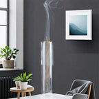 Incense Holder for Sticks, Modern Incense-Stick Burner Holder with Removable Glass Ash Catcher, for Home Decor Yoga Meditation
