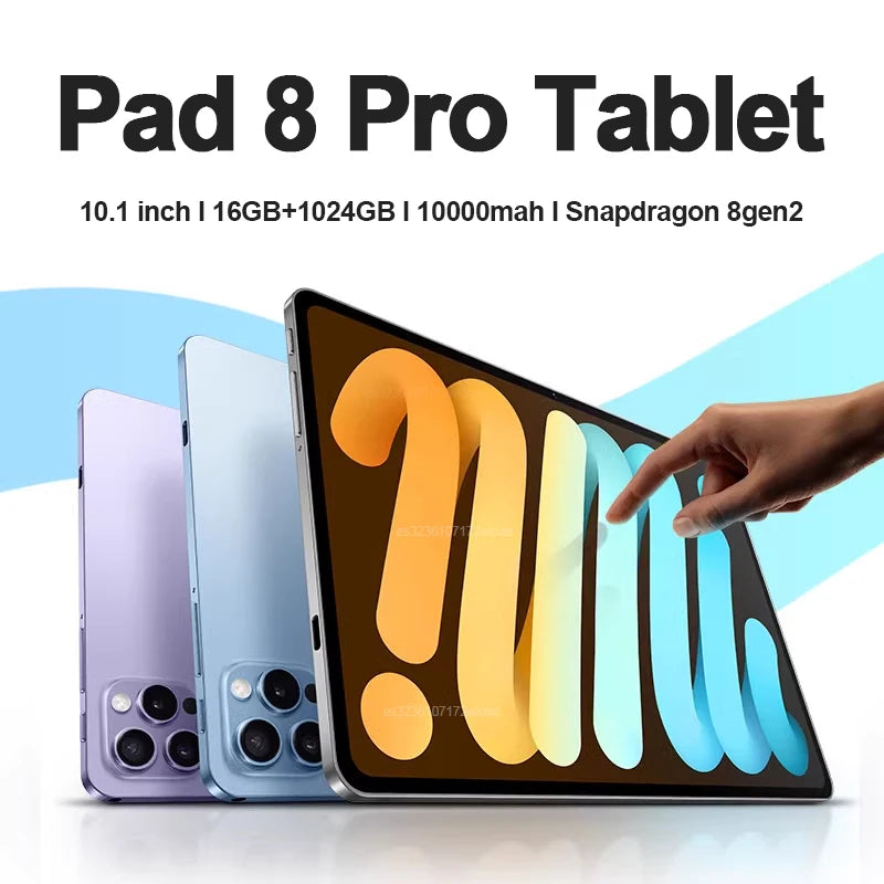 Pad 8 Pro Tablet 10.1 inch Android 13 Snapdragon