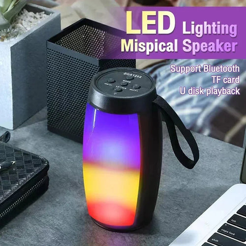 Bluetooth Speakers Home Outdoor Audio Bass MP3 Player Sound System LED Lights