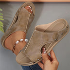 Women's Sandals Casual Wedges Heels Sandals For Summer Women Slippers Retro Summer Shoes Woman Beach Sandalias De Mujer 2025