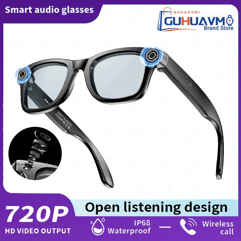 AI Smart Glasses Camera Video Recording Bluetooth Call Music Play