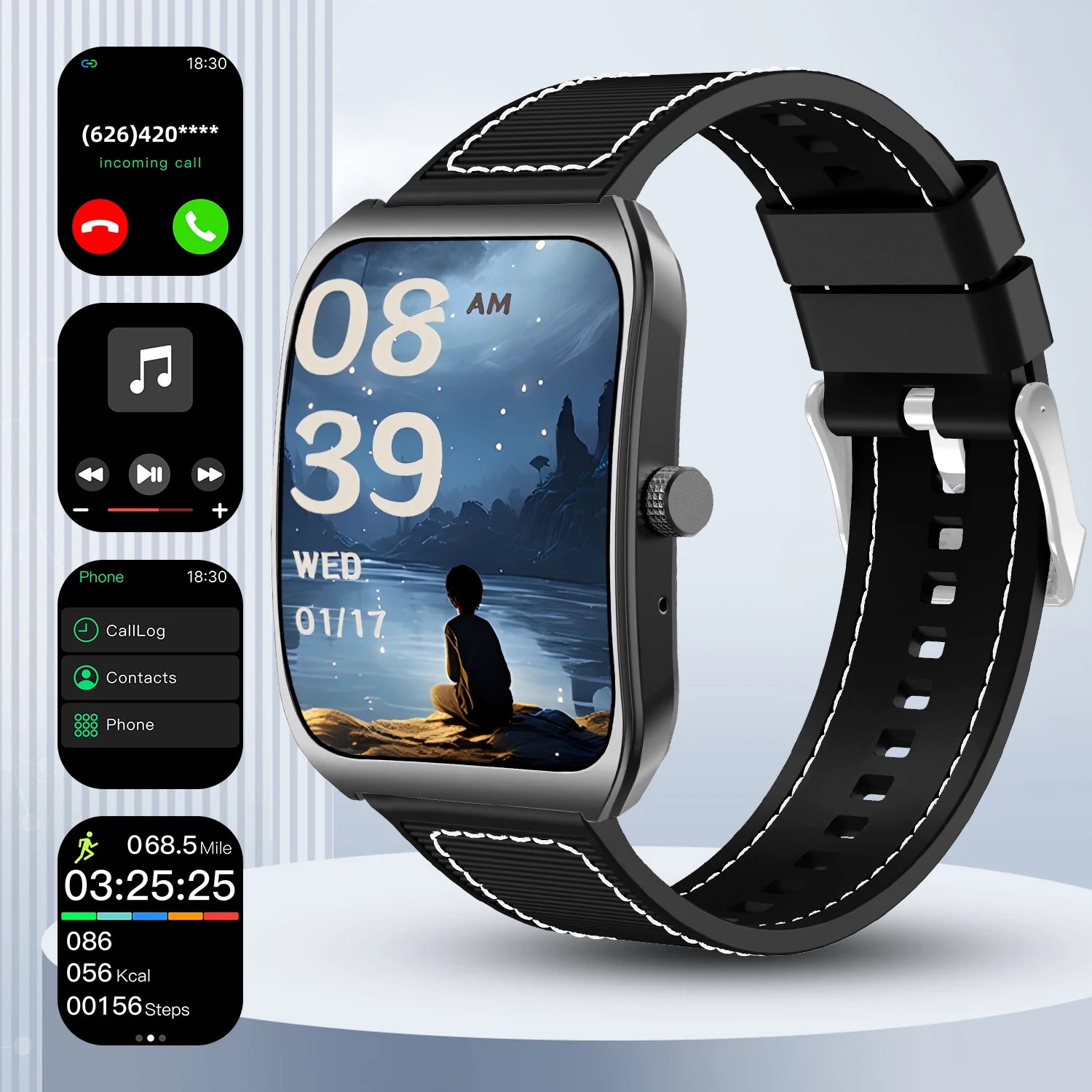 Smart Watch 1.85''Curved Screen for Men