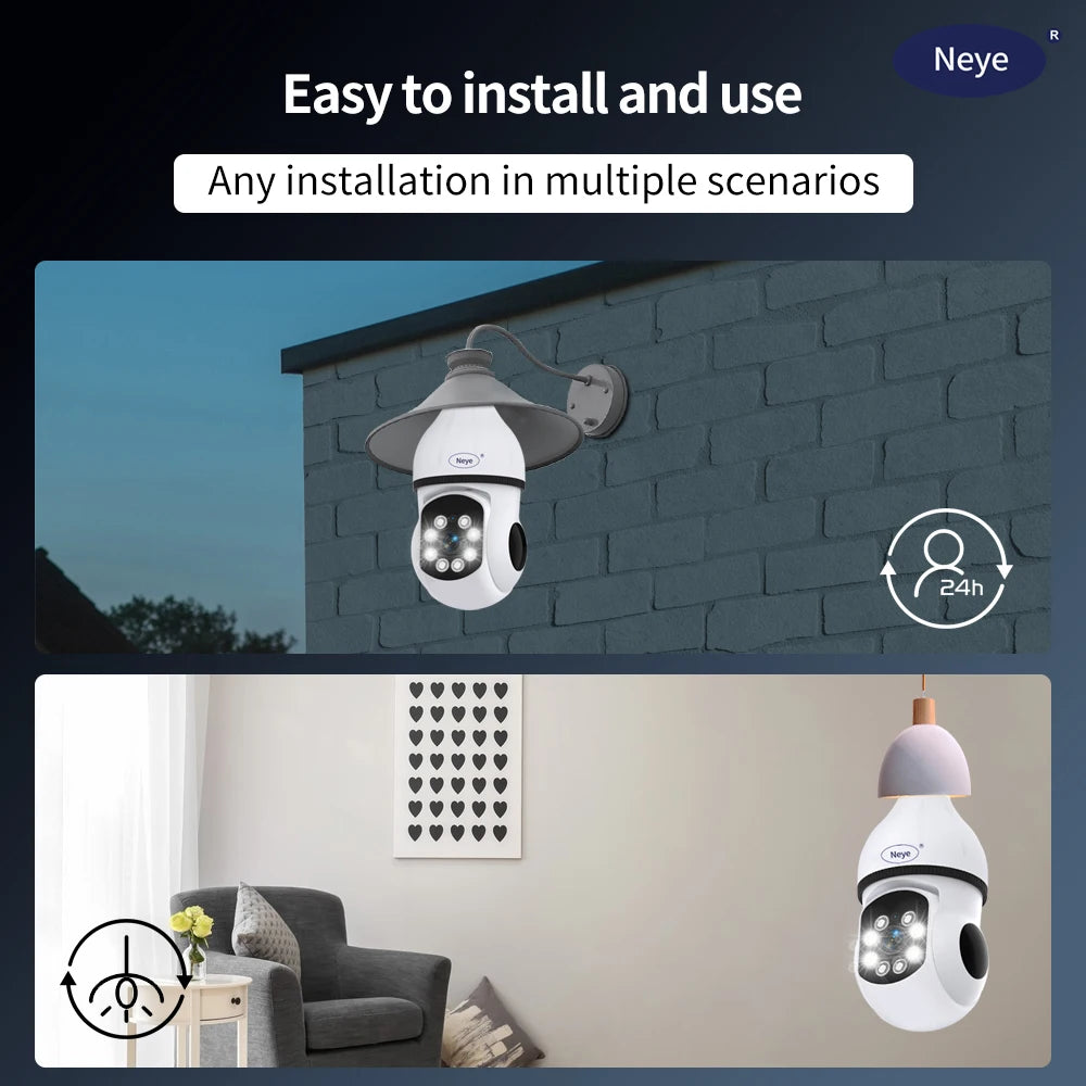 8MP 4K Lightbulb Surveillance Camera
