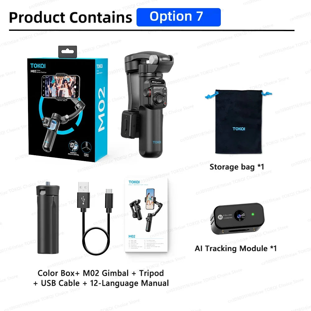 Handheld Stabilizer for iPhone & Android, Anti-Shake Phone Holder with Tripod, for Vlogging & Video Recording