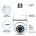 Yiiot Surveillance Bulb Camera Night Vision Full Color Automatic Tracking  Wifi Camera