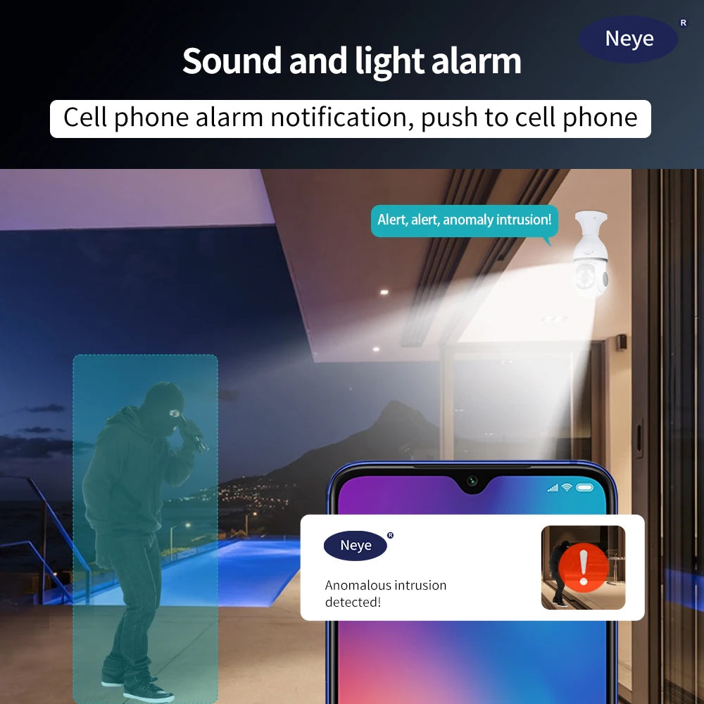 8MP 4K Lightbulb Surveillance Camera