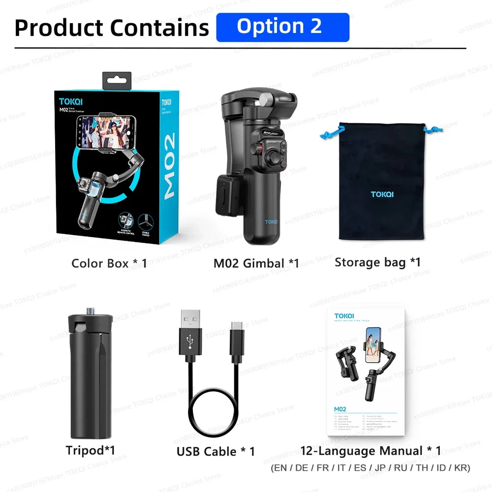 Handheld Stabilizer for iPhone & Android, Anti-Shake Phone Holder with Tripod, for Vlogging & Video Recording