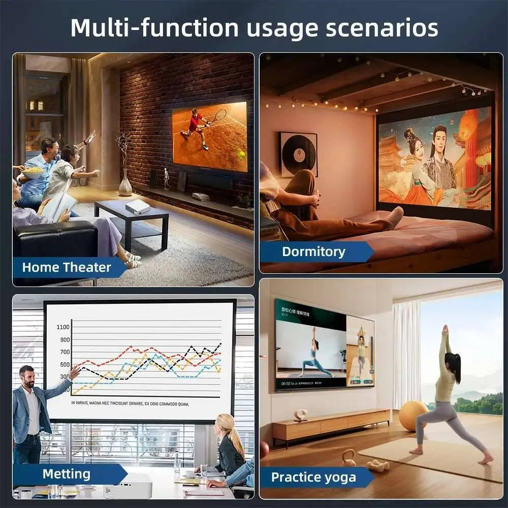 Projector Mini Portable Full HD 4K Projector Video