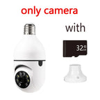 Yiiot Surveillance Bulb Camera Night Vision Full Color Automatic Tracking  Wifi Camera