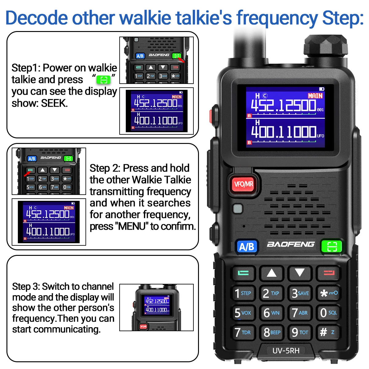 Walkie Talkie Long Range Wireless Copy Frequency