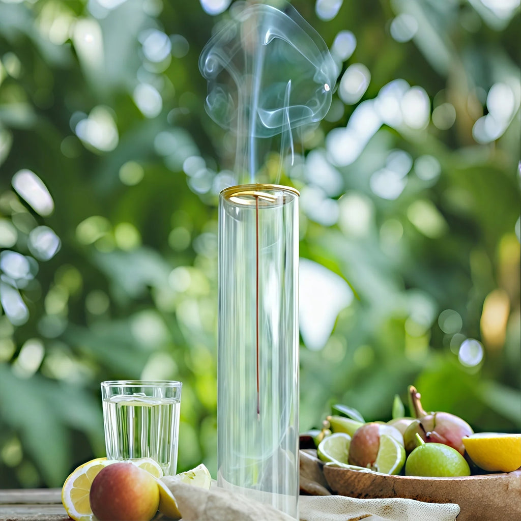 Incense Holder for Sticks, Modern Incense-Stick Burner Holder with Removable Glass Ash Catcher, for Home Decor Yoga Meditation