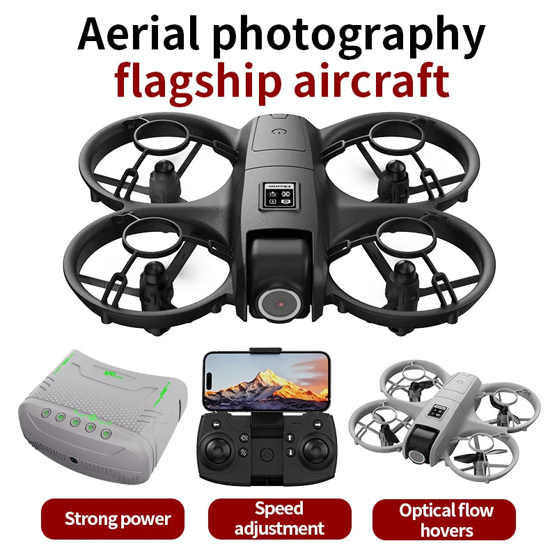 4K Dual Camera Drone with VR Headset Optical Flow Hover 360°