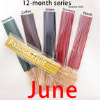 6 Sets of Approximately 126 High-Quality Incense Sticks - Including Shrubs, Lavender, Lemongrass, Dragon's Blood, Rose, Jasmine, Cherry Blossom, Suitable for Purification, Yoga Meditation, and Home Use - Perfect Gift with Lon