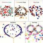 ‌3100Pcs Ultimate Bracelet Making Kit with Polymer Clay Beads, Charms & Elastic Cord | Includes Scissors,  Storage Box | Non-Tox