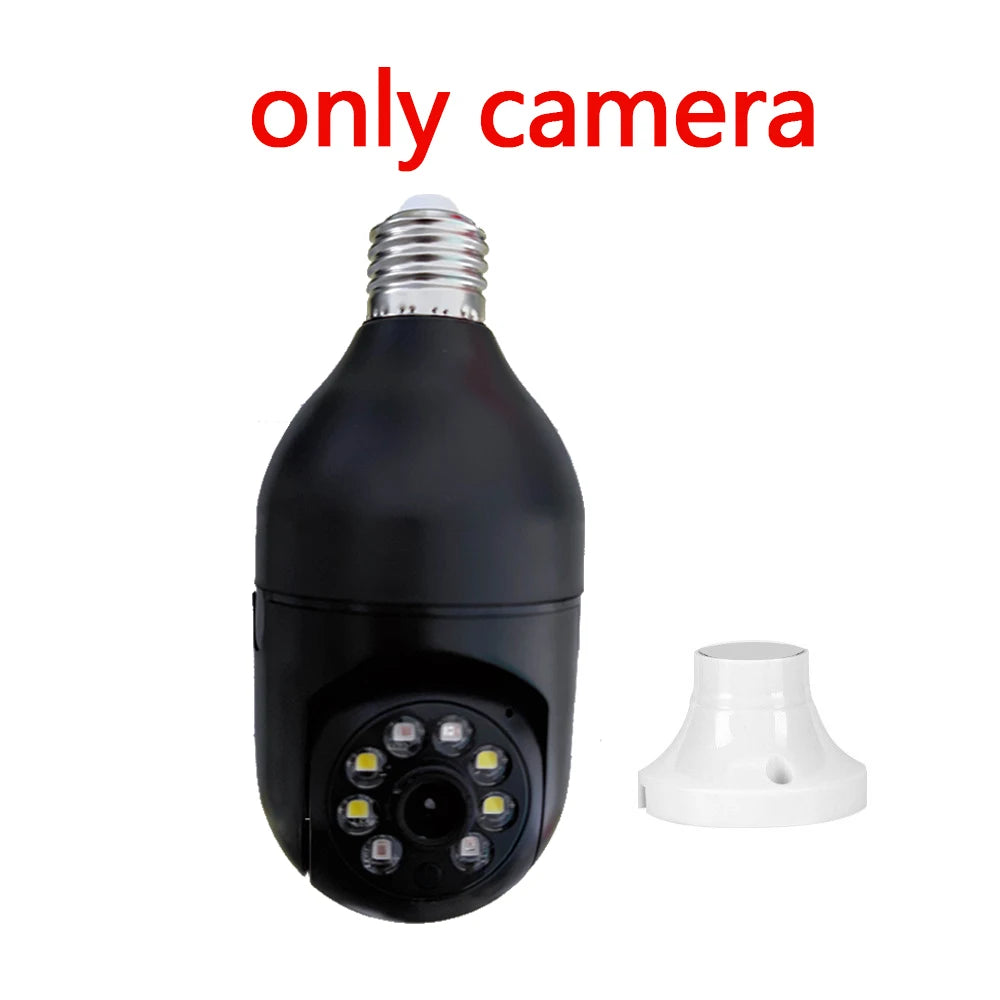 Yiiot Surveillance Bulb Camera Night Vision Full Color Automatic Tracking  Wifi Camera