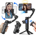 Handheld Stabilizer for iPhone & Android, Anti-Shake Phone Holder with Tripod, for Vlogging & Video Recording