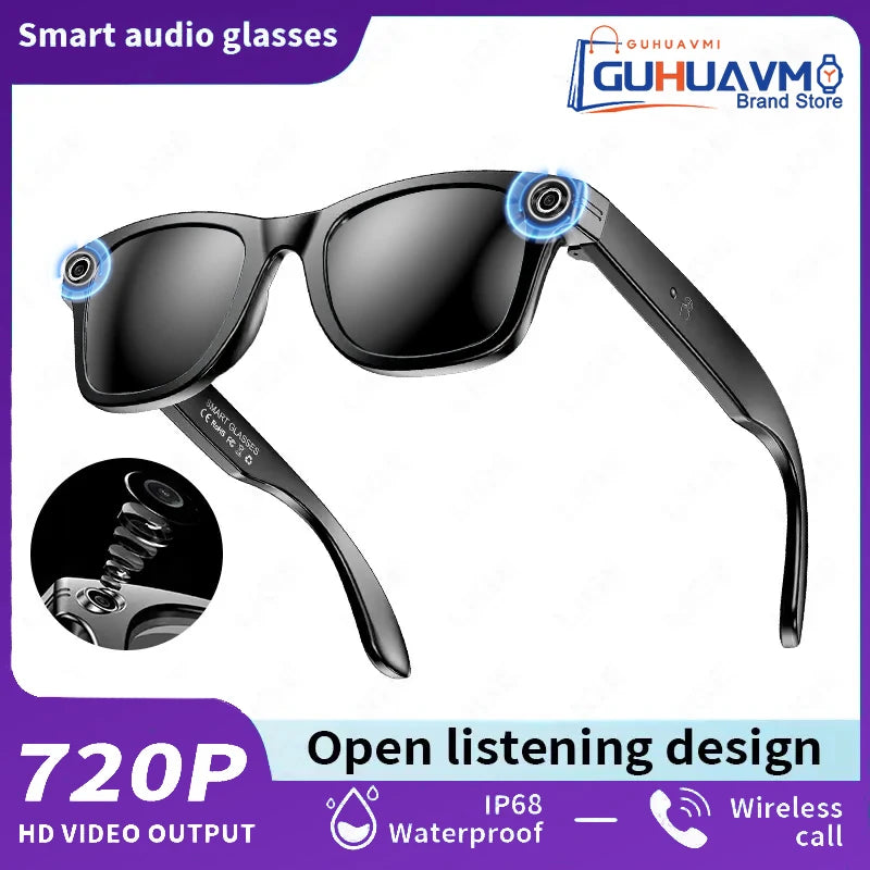 AI Smart Glasses Camera Video Recording Bluetooth Call Music Play