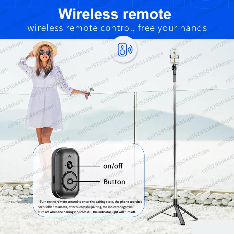 Tripod Portable Selfie Stick with Wireless Remote Shutter,Stand for Camera Phone Photography