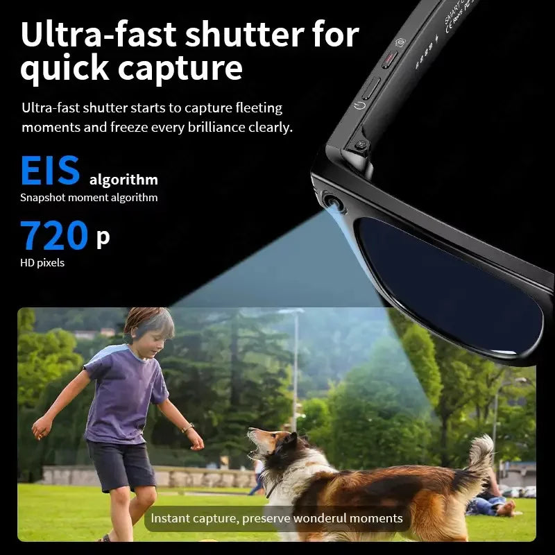 AI Smart Glasses Camera Video Recording Bluetooth Call Music Play