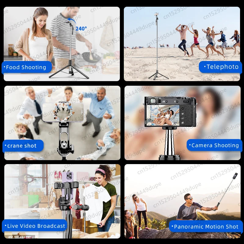 Tripod Portable Selfie Stick with Wireless Remote Shutter,Stand for Camera Phone Photography