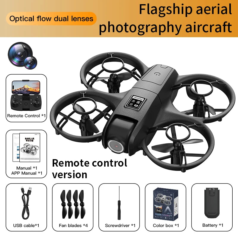 4K Dual Camera Drone with VR Headset Optical Flow Hover 360°