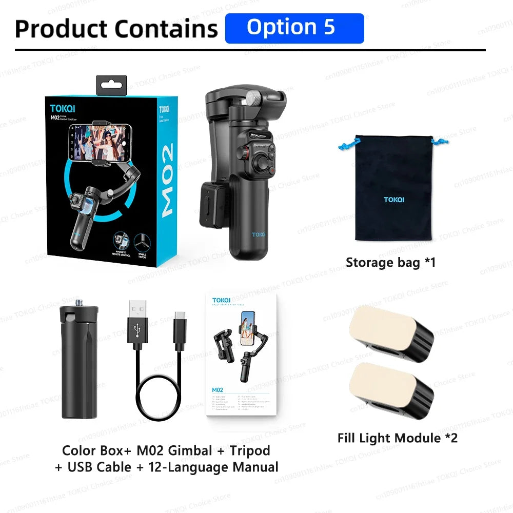 Handheld Stabilizer for iPhone & Android, Anti-Shake Phone Holder with Tripod, for Vlogging & Video Recording