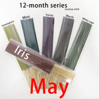 6 Sets of Approximately 126 High-Quality Incense Sticks - Including Shrubs, Lavender, Lemongrass, Dragon's Blood, Rose, Jasmine, Cherry Blossom, Suitable for Purification, Yoga Meditation, and Home Use - Perfect Gift with Lon