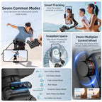 Handheld Stabilizer for iPhone & Android, Anti-Shake Phone Holder with Tripod, for Vlogging & Video Recording