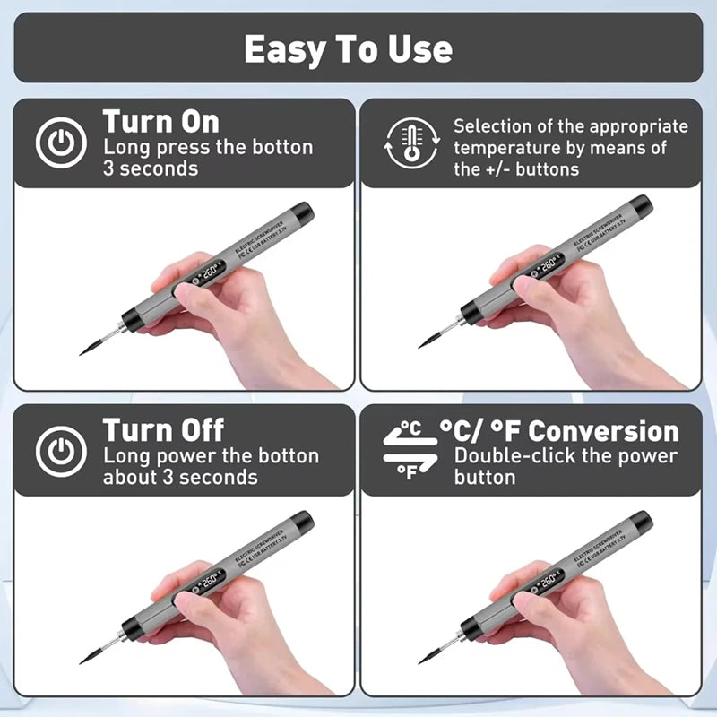 Mini Cordless Soldering Iron Kit USB Portable