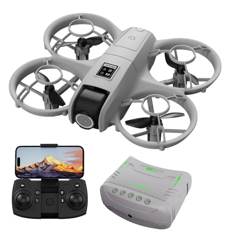 4K Dual Camera Drone with VR Headset Optical Flow Hover 360°