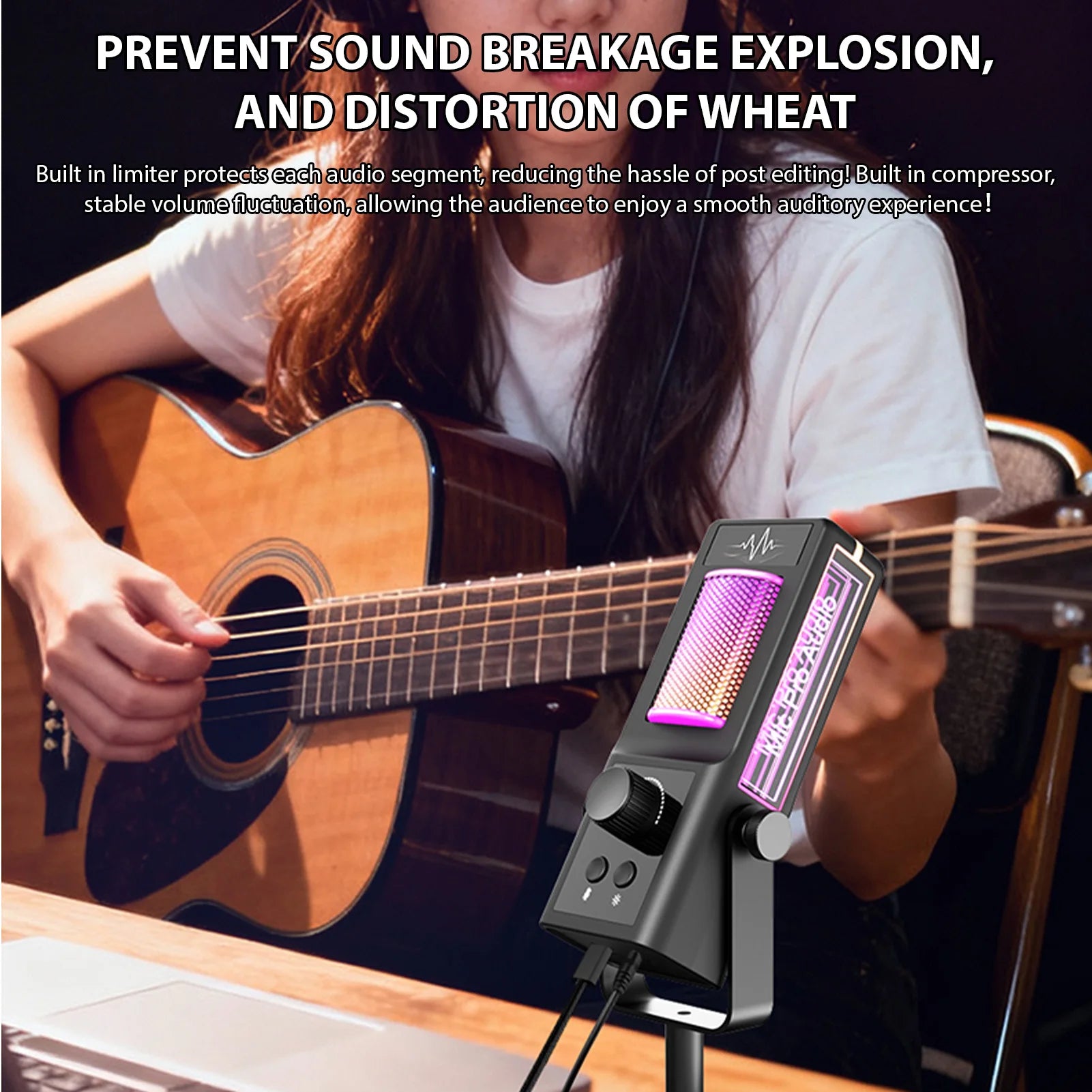 Podcast Microphone Kit USB Condenser Mic